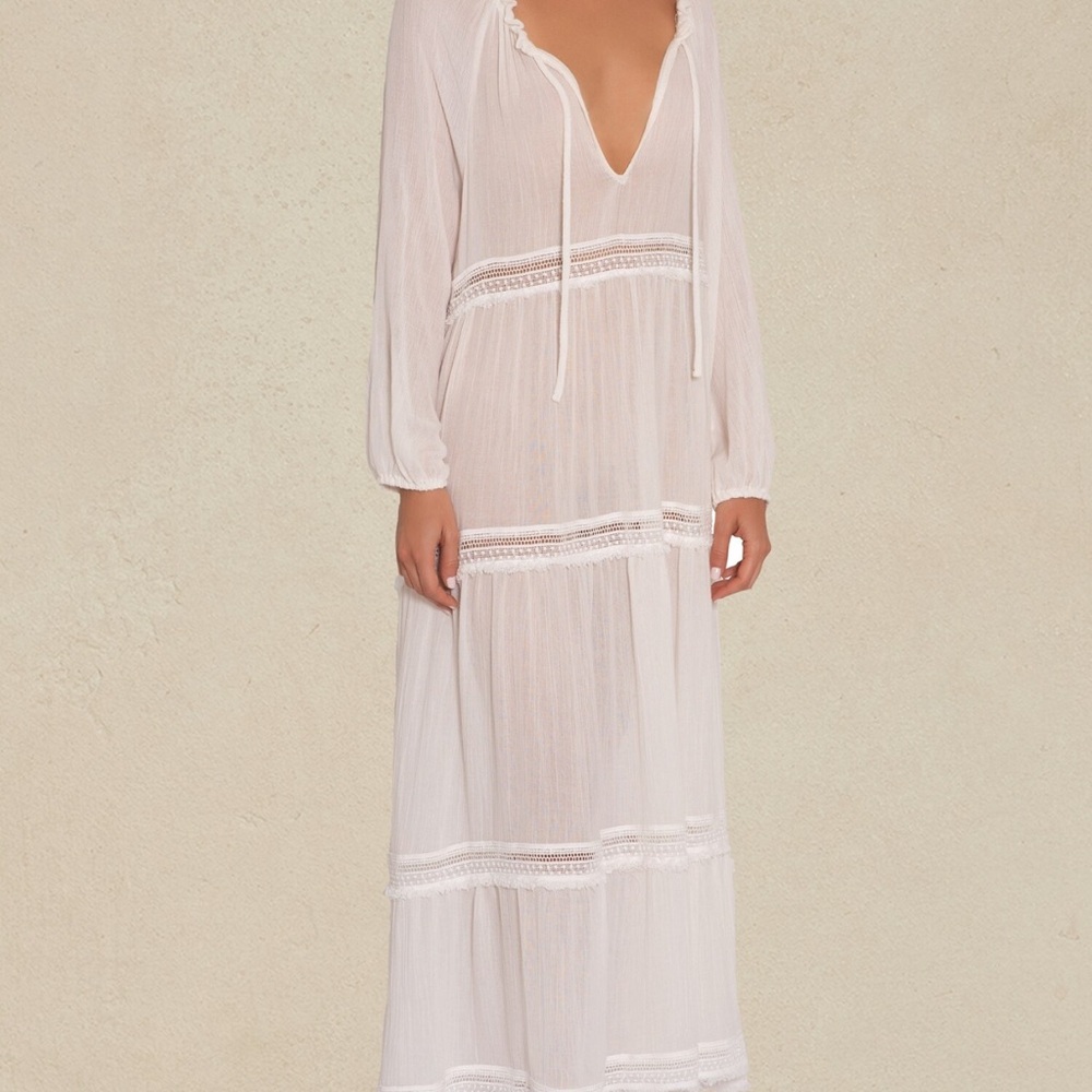 Eberjey Summer of Love White Bohemian Swim Coverup